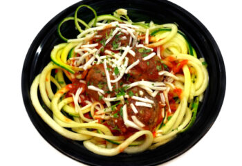 Italian Meatballs over Zoodles